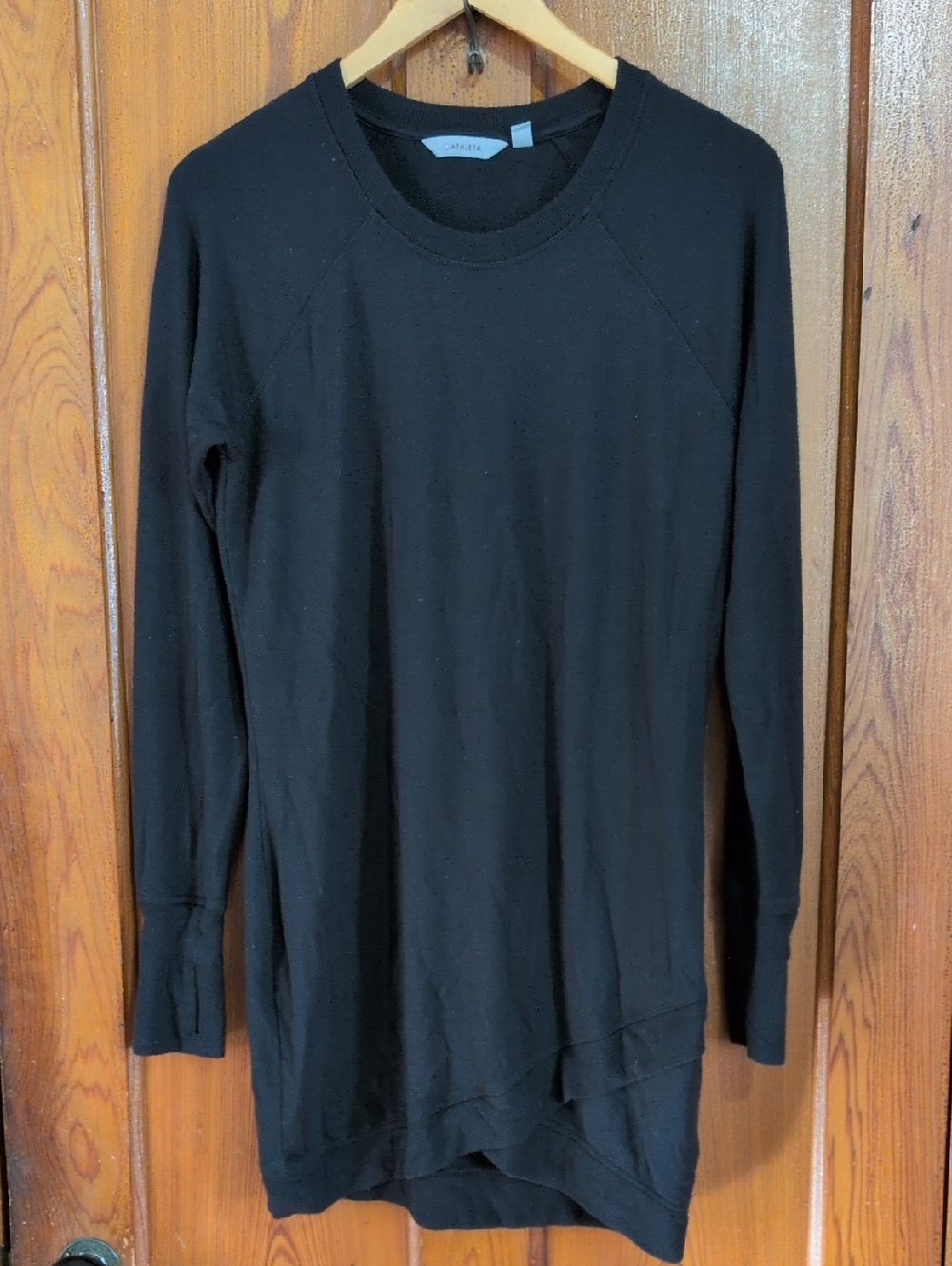 Athleta Black Crewneck Tunic Sweater Size Small